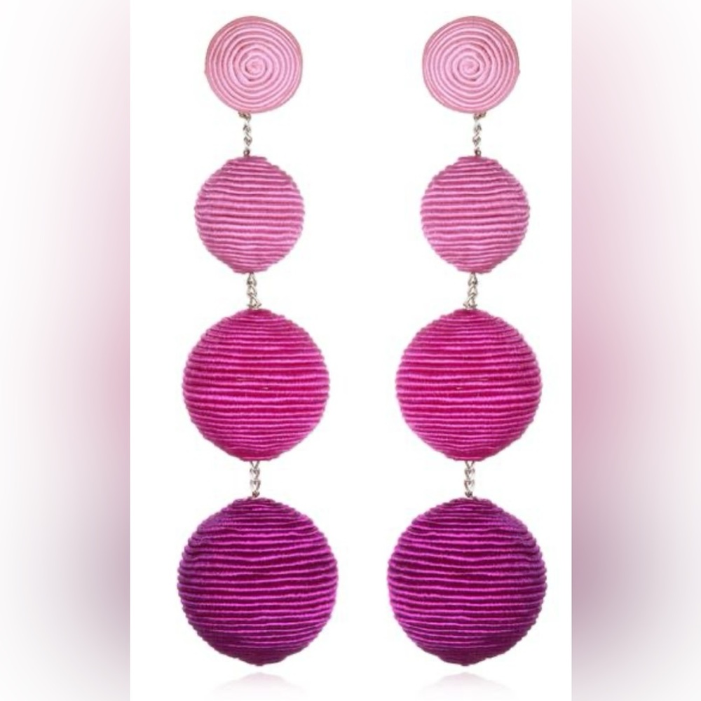 Suzanna Dai gumball silk earrings-pink